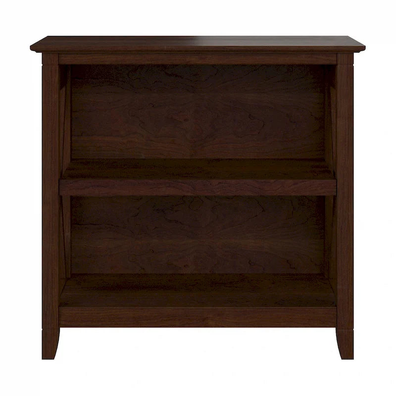 Small 2-Shelf Bookcase with X-Pattern Accents