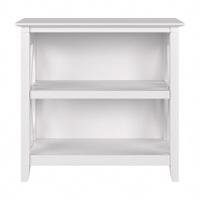Small 2-Shelf Bookcase with X-Pattern Accents
