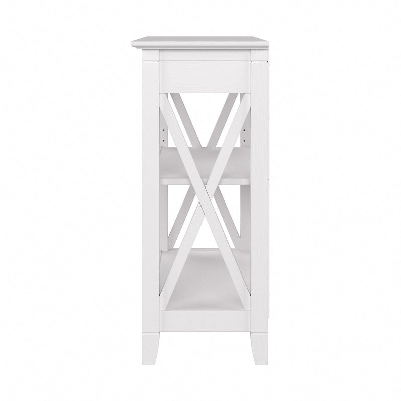 Small 2-Shelf Bookcase with X-Pattern Accents