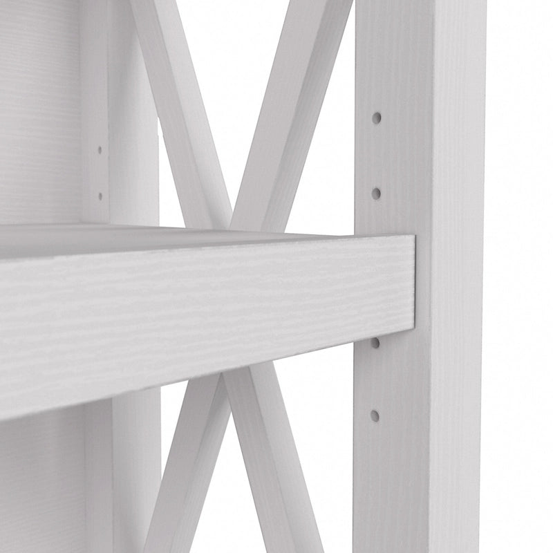 Small 2-Shelf Bookcase with X-Pattern Accents