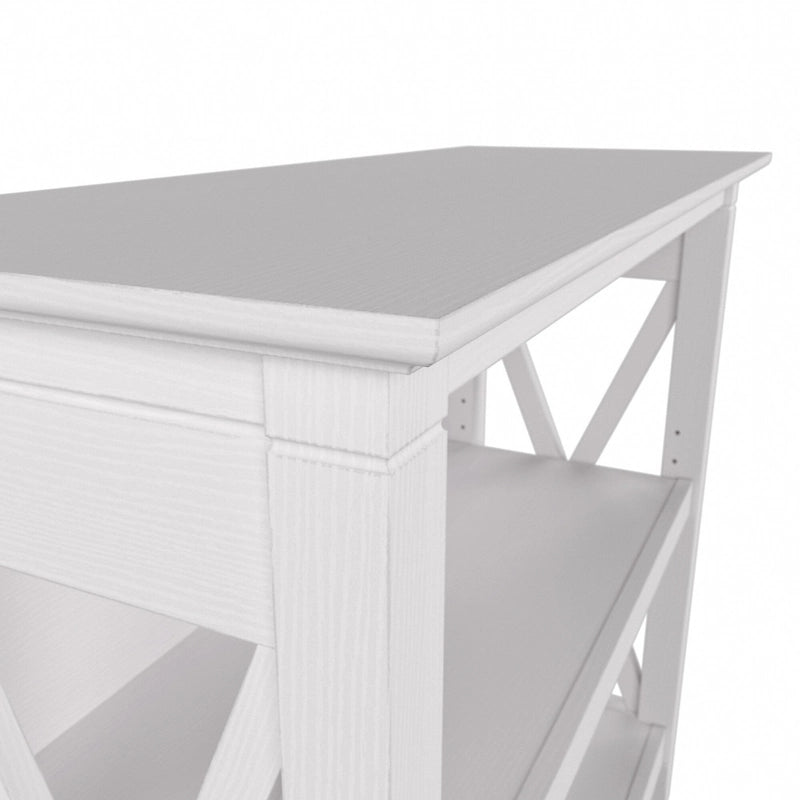 Small 2-Shelf Bookcase with X-Pattern Accents