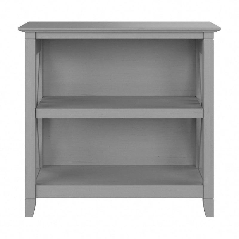 Small 2-Shelf Bookcase with X-Pattern Accents