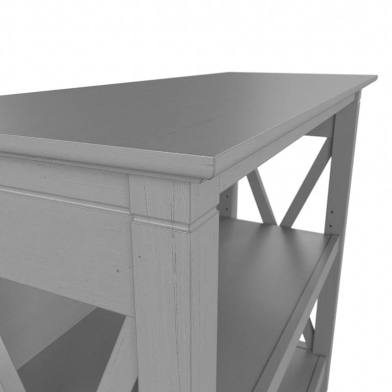 Small 2-Shelf Bookcase with X-Pattern Accents