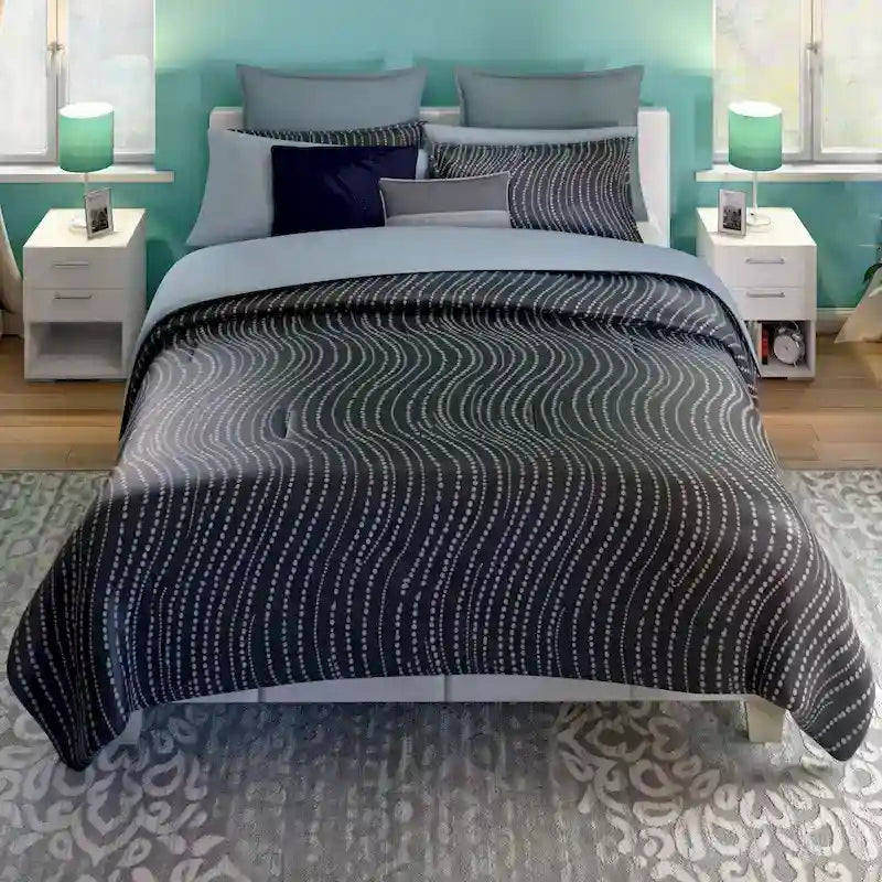 California King Padded Upholstery Platform Bed