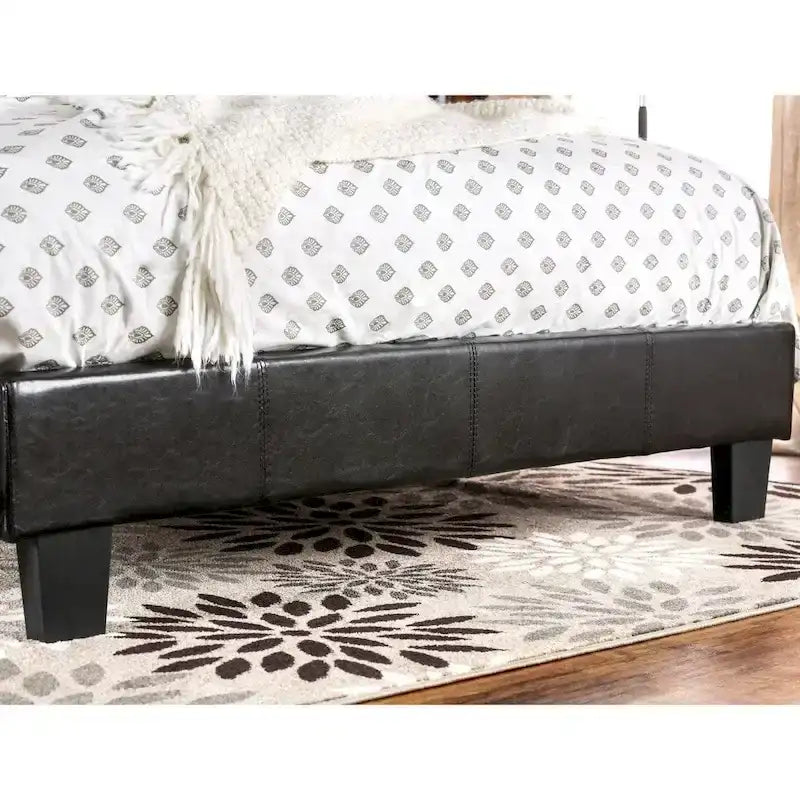California King Padded Upholstery Platform Bed