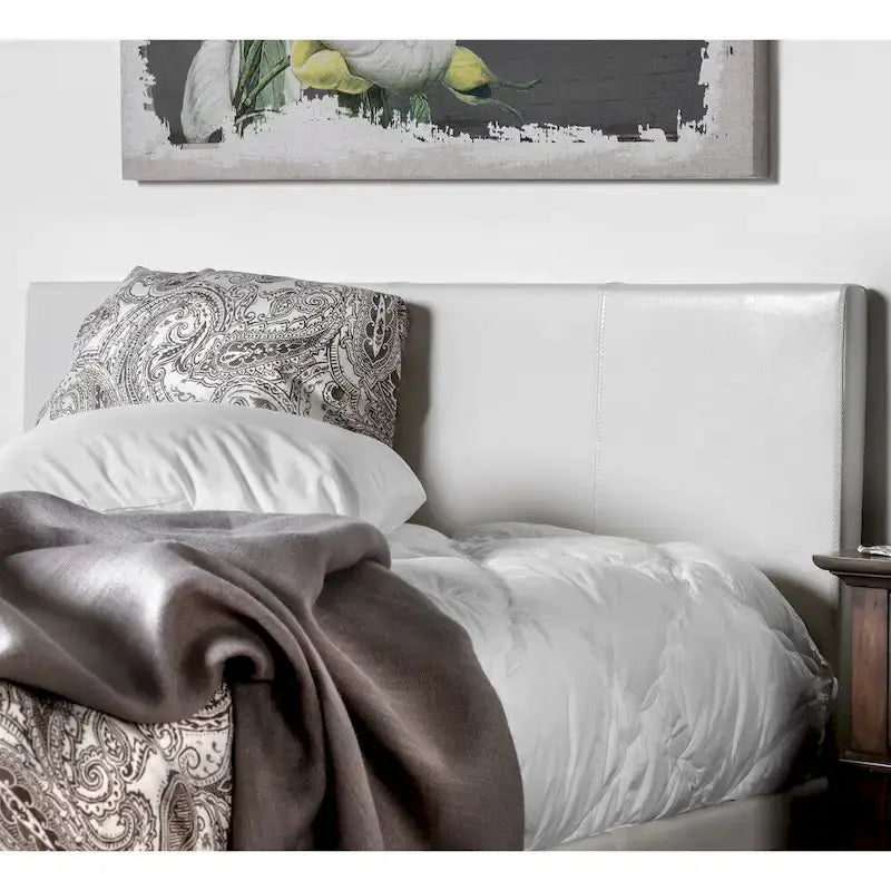 California King Padded Upholstery Platform Bed