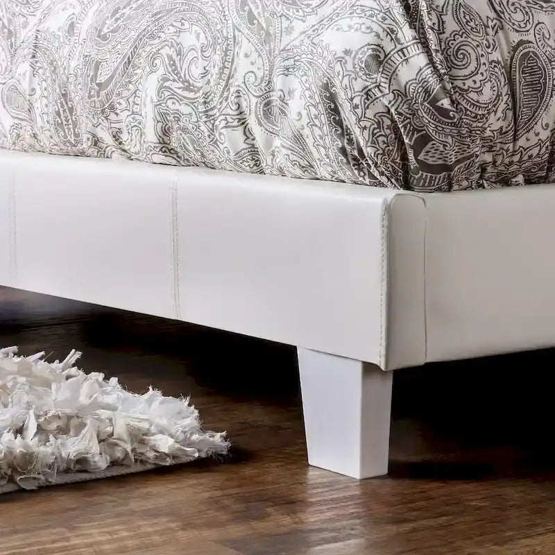 California King Padded Upholstery Platform Bed