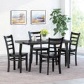 Rubberwood Ladder-Back Dining Chair, Set of 4