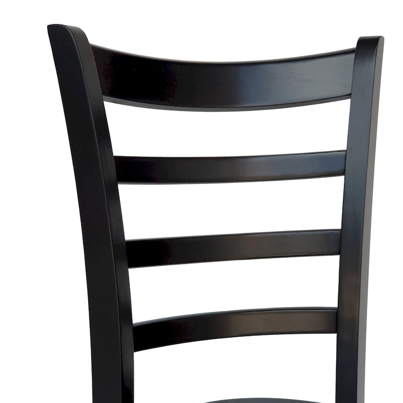 Rubberwood Ladder-Back Dining Chair, Set of 4