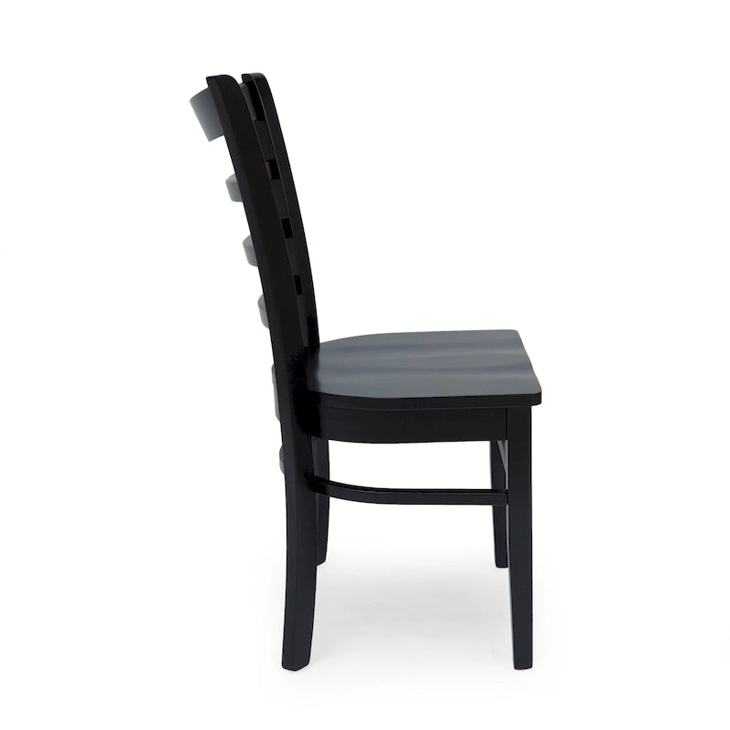 Rubberwood Ladder-Back Dining Chair, Set of 4