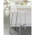 26-Inch Acrylic Bar Stool with Metal Base
