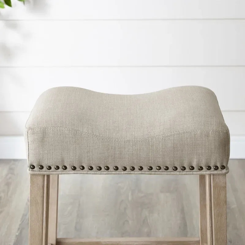 Backless Saddle Seat Counter Stool, Set of 2