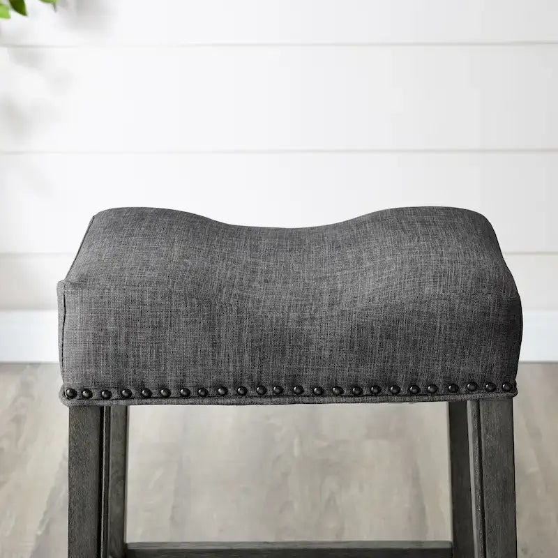 Backless Saddle Seat Counter Stool, Set of 2