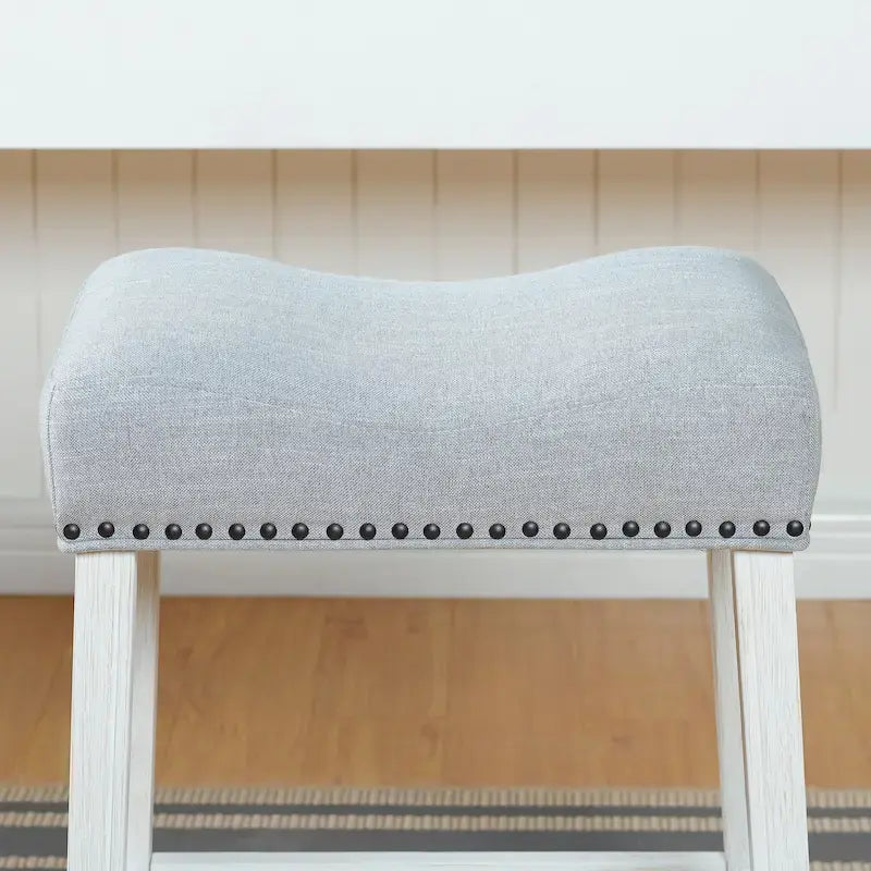 Backless Saddle Seat Counter Stool, Set of 2