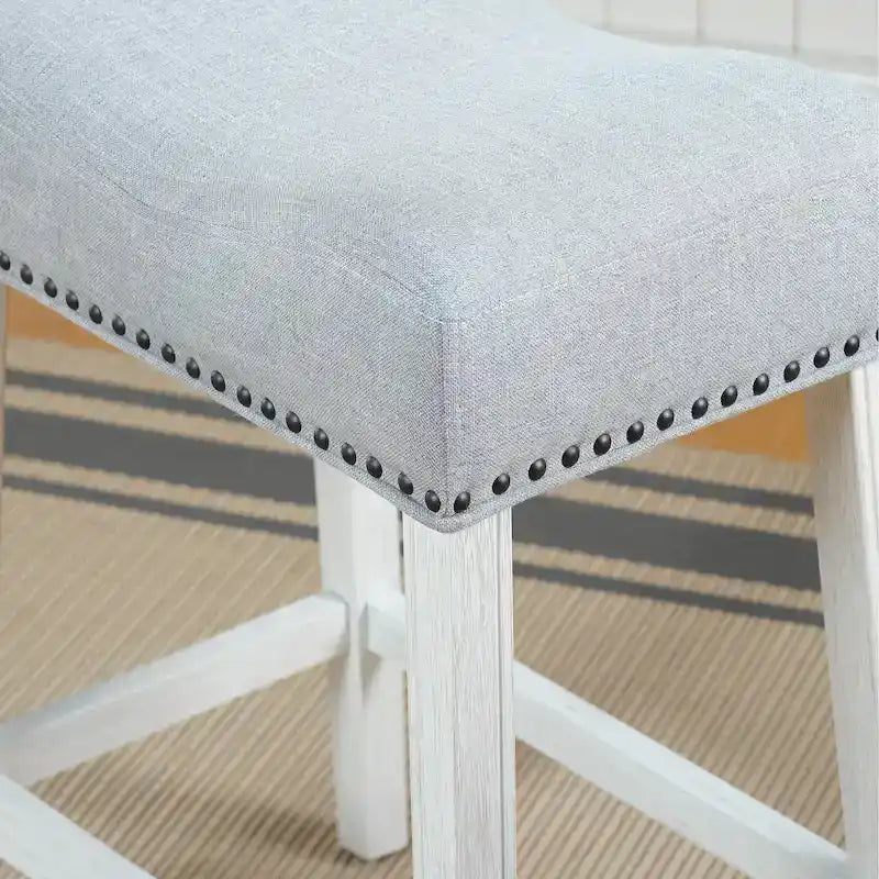 Backless Saddle Seat Counter Stool, Set of 2