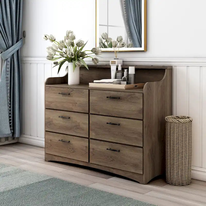 47-Inch Wide 6-Drawer Double Dresser