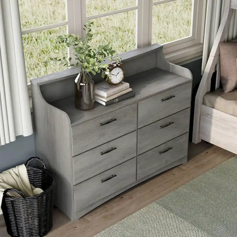 47-Inch Wide 6-Drawer Double Dresser