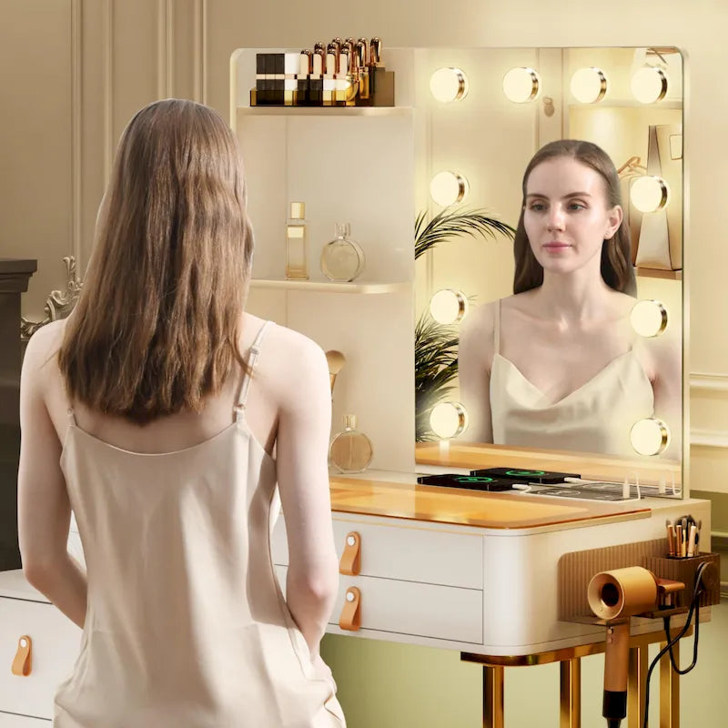 Makeup Vanity with 3 Lighting Colors