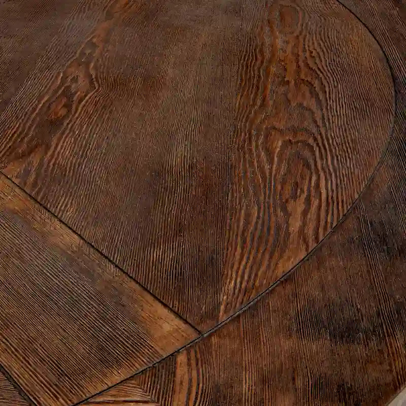 Round Pedestal Dining Table with Reclaimed Wood Finish