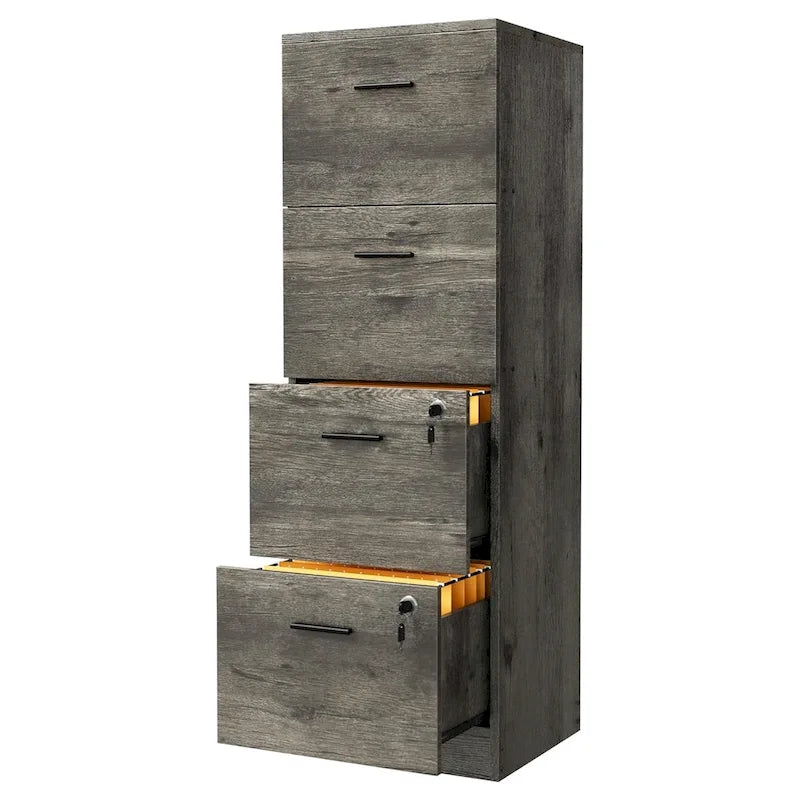 4-Drawer Lockable Vertical File Cabinet for Home Office