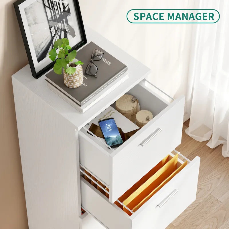 4-Drawer Lockable Vertical File Cabinet for Home Office
