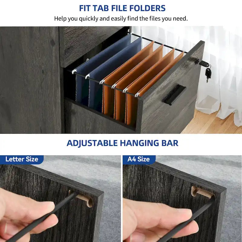 4-Drawer Lockable Vertical File Cabinet for Home Office