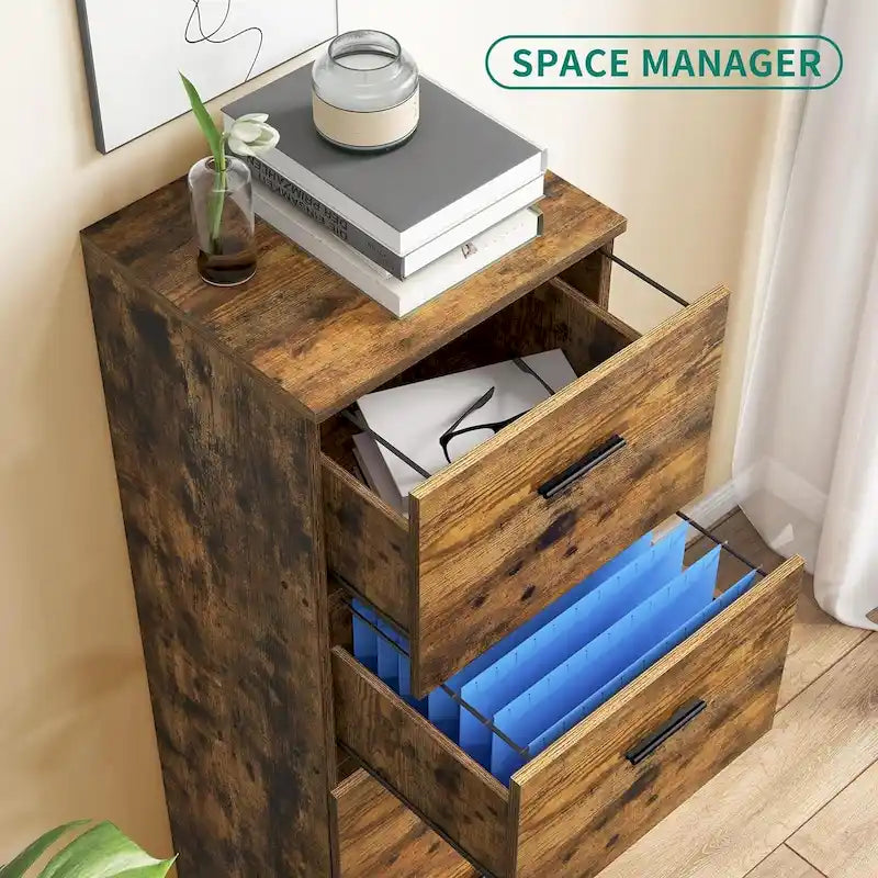 4-Drawer Lockable Vertical File Cabinet for Home Office