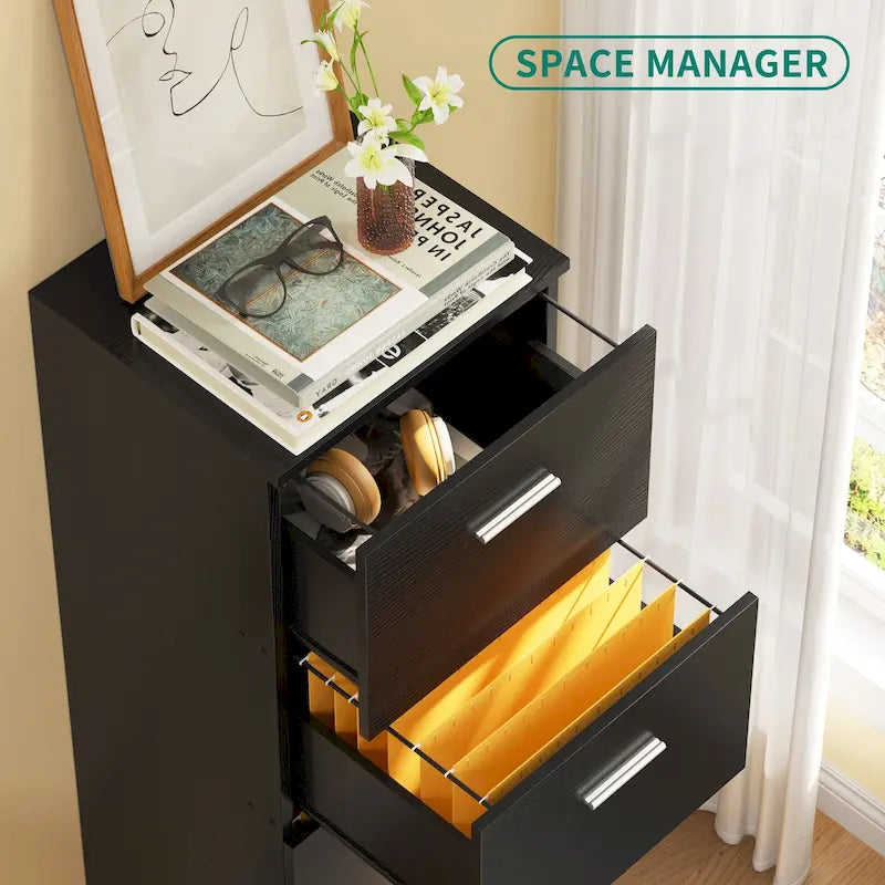 4-Drawer Lockable Vertical File Cabinet for Home Office