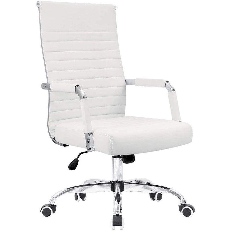 Ribbed High-Back Ergonomic Office Chair