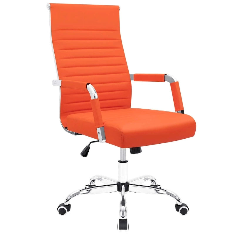Ribbed High-Back Ergonomic Office Chair