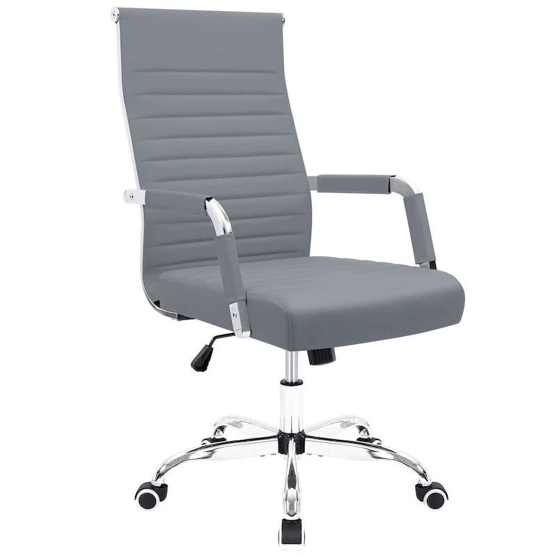 Ribbed High-Back Ergonomic Office Chair