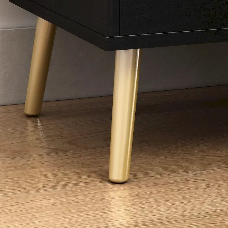 Modern 1-Drawer Nightstand with Open Shelf