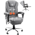 Heated Executive Office Chair with Massage, Footrest and Adjustable Height