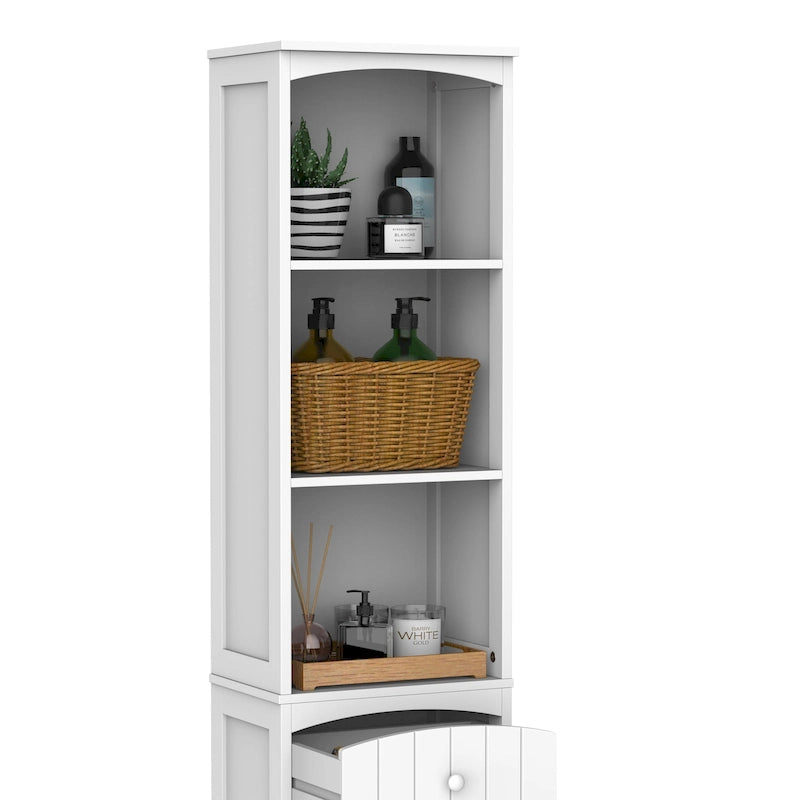 67-Inch Tall Freestanding Bathroom Storage Cabinet with 3-Tier Shelf