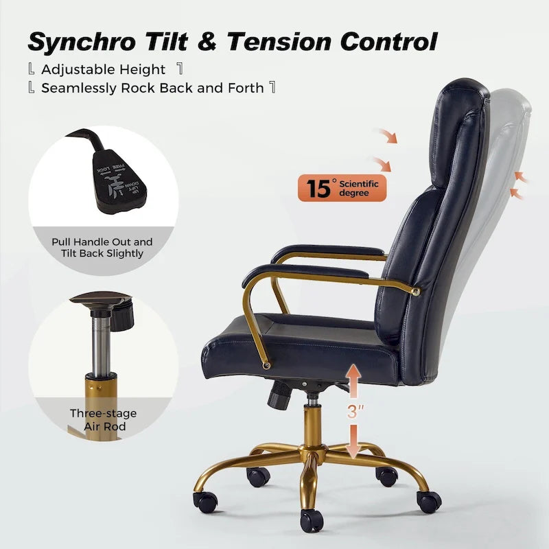 Ergonomic Office Chair with Airbag Lumbar Support
