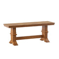 Eleanor Two-Tone Trestle Leg Wood Dining Bench