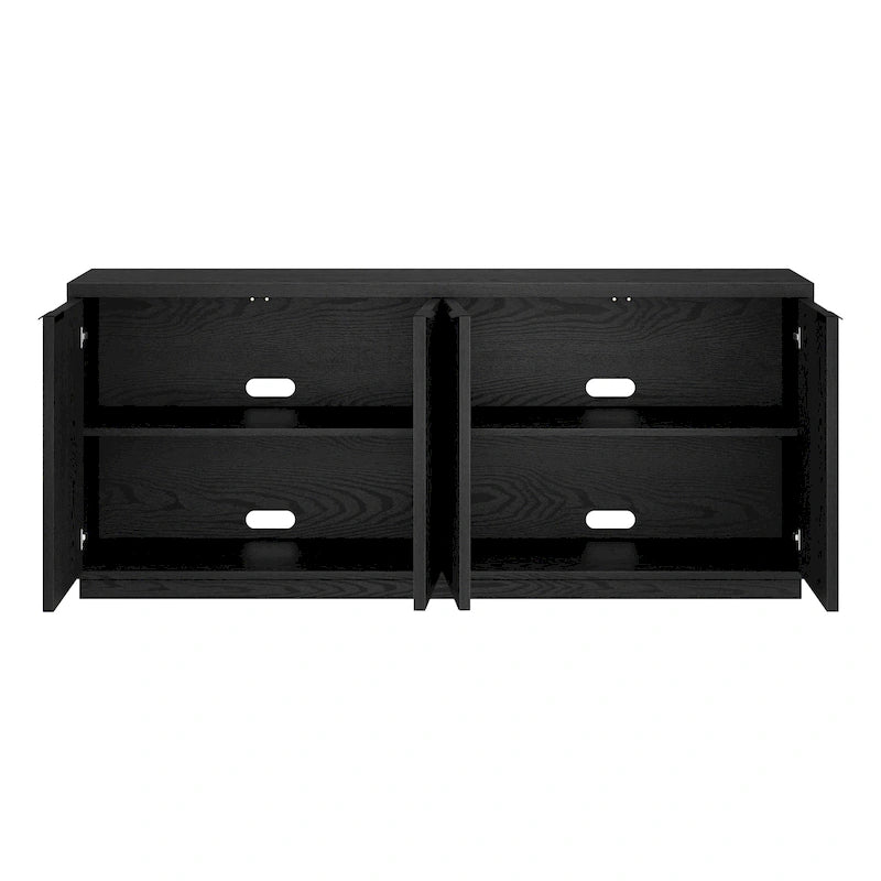 68-Inch Wide Rectangular Buffet Table with Enclosed Cabinets