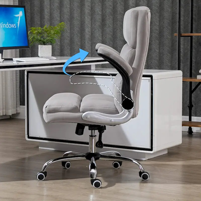Velvet Executive Office Chair with Tilt Lock and Adjustable Height