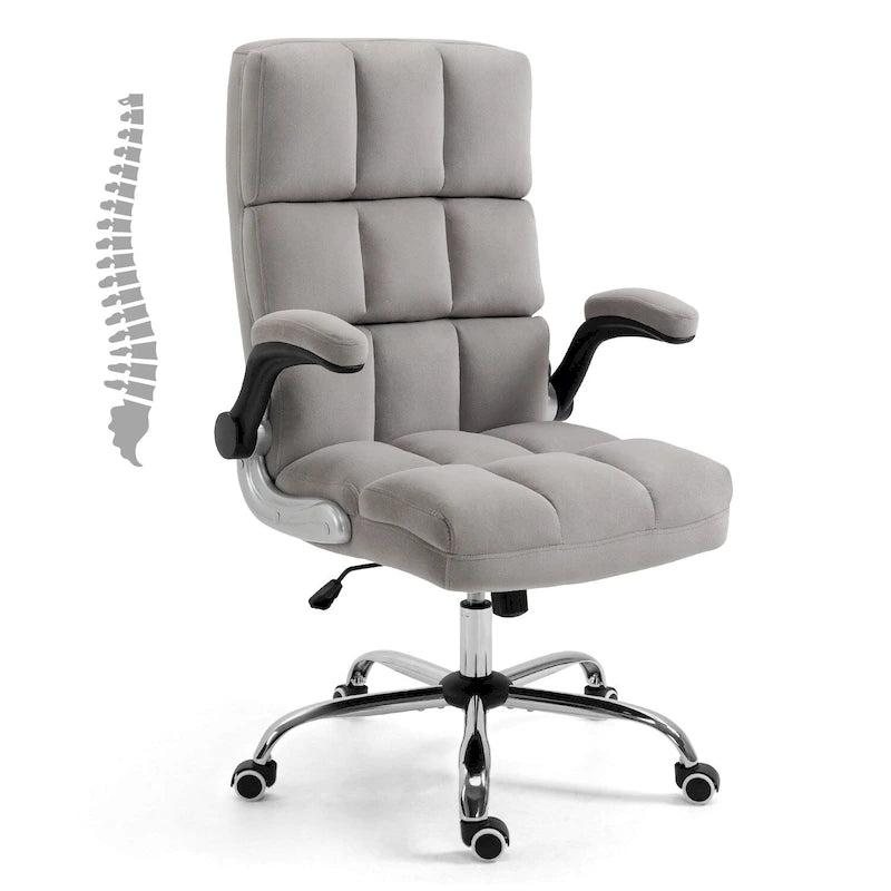 Velvet Executive Office Chair with Tilt Lock and Adjustable Height
