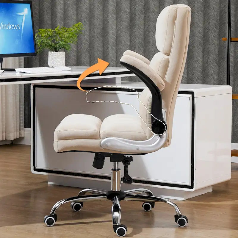 Velvet Executive Office Chair with Tilt Lock and Adjustable Height