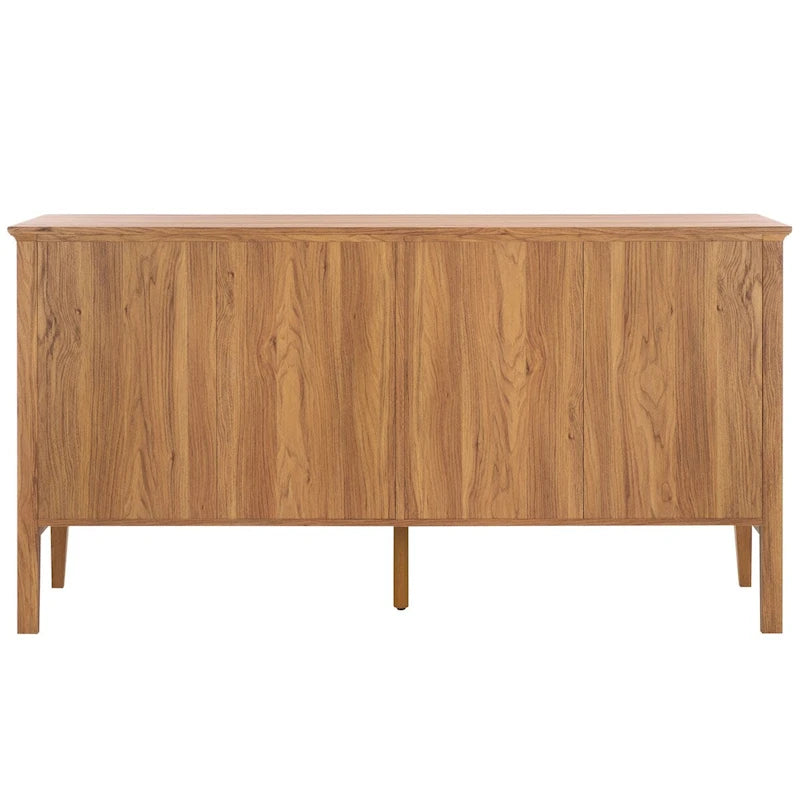 6-Drawer Wood Dresser with Round Gold Pulls