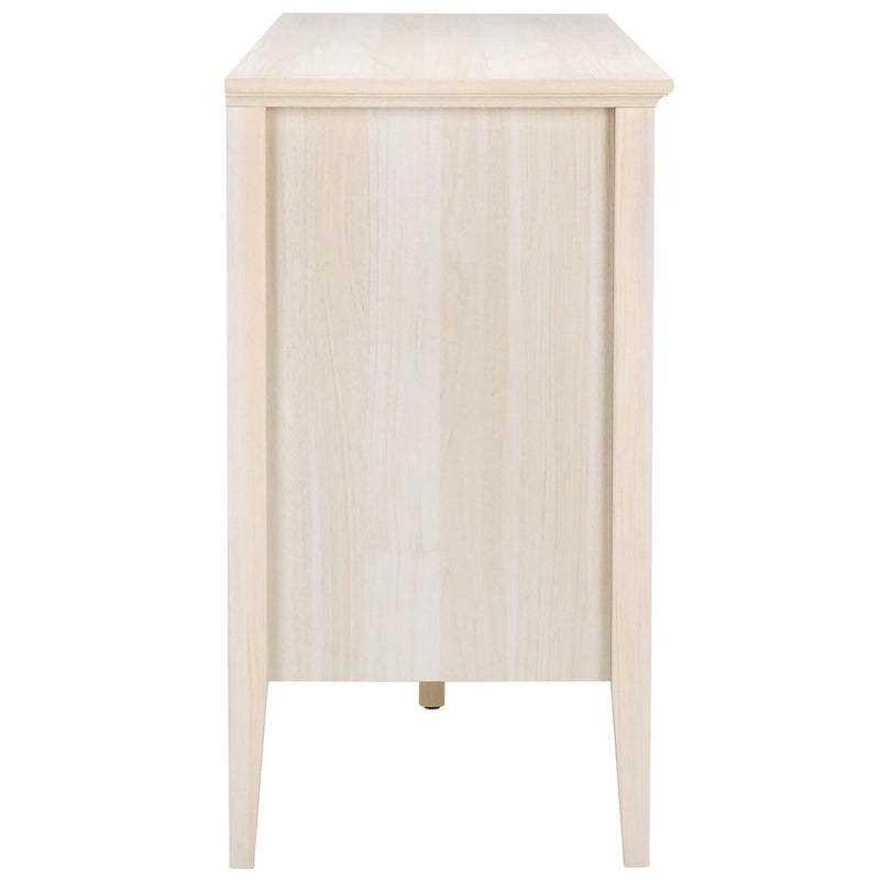 6-Drawer Wood Dresser with Round Gold Pulls