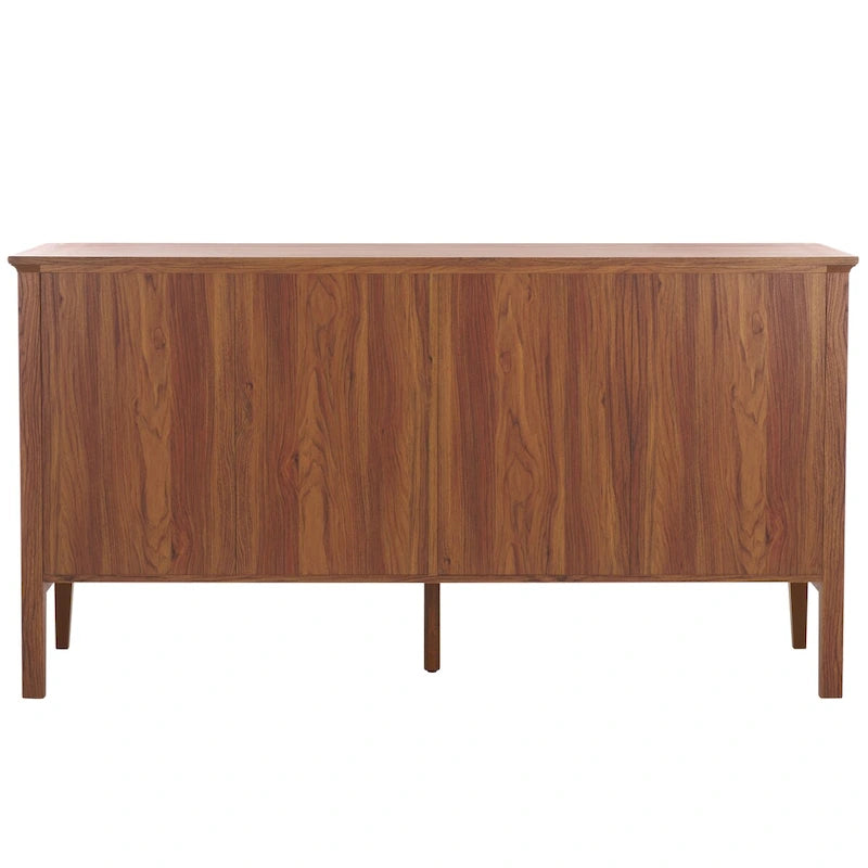 6-Drawer Wood Dresser with Round Gold Pulls