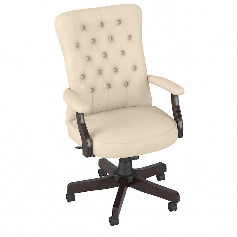 High Back Tufted Office Chair with Arms