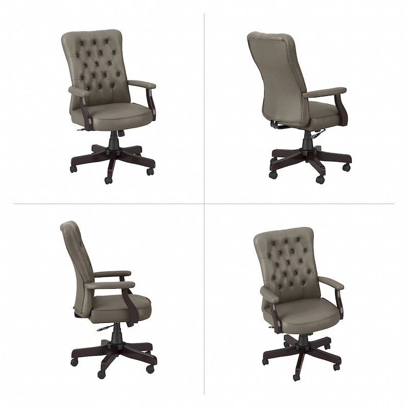 High Back Tufted Office Chair with Arms