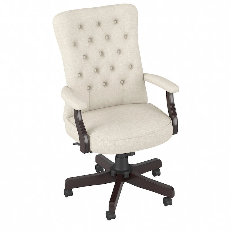 High Back Tufted Office Chair with Arms