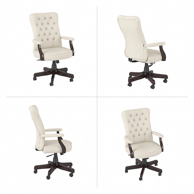 High Back Tufted Office Chair with Arms